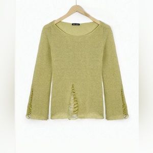 Knitted long sleeve top